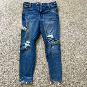 Curvy Super Hi-Rise Jegging size 12 Short destruction style